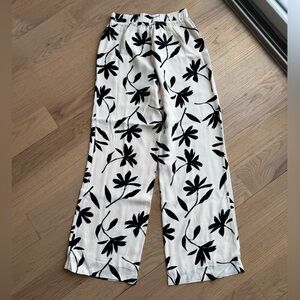 Anine Bing XS Owen Printed Wide Leg Pants